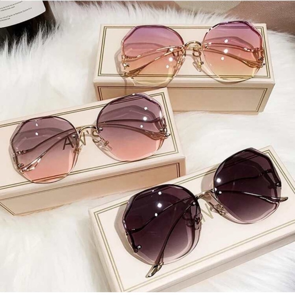 Retro Oversized Gradient  Sunglasses